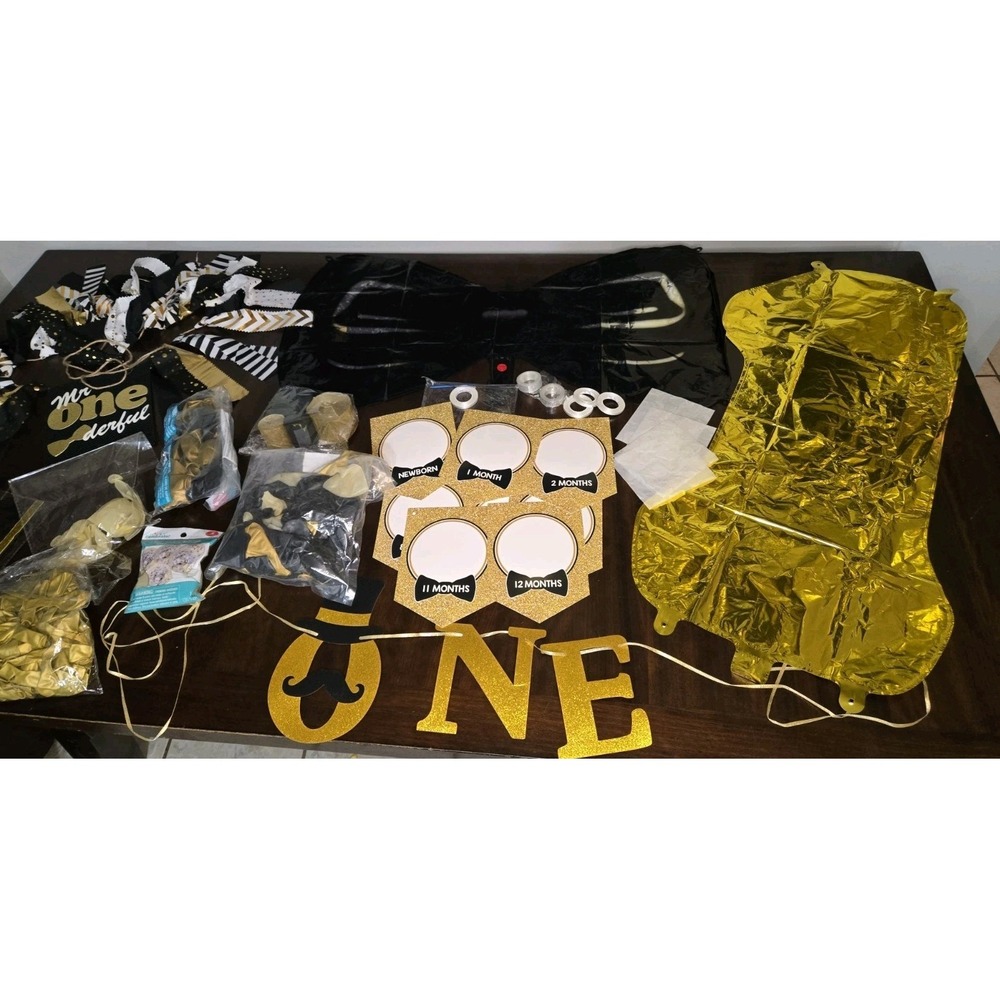 One Year Old Mr. ONEderful Birthday Party Bundle New & Used